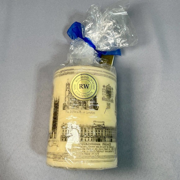 ROSALIND WALSHE Collection LONDON Large Illustrated 4x6”PILLAR CANDLE - Picture 2 of 6